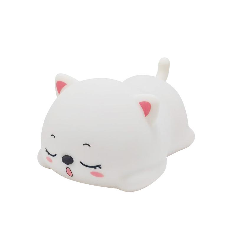 Purring Cat Night Light: Soft Bedside Lamp for Children's Sleep & Bedroom Decor