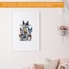 Cat Wall Art Decor Minimalist and Colorful Metal Cat Wall Hanging Decoration Cats Themed Wall Mural for Living Room Home Decor
