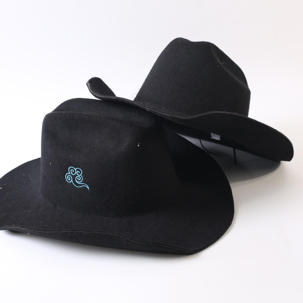 Popular European and American Classic Imitation Cashmere Felt Hat, Men's and Women's Fashion Seamless Edge Western Cowboy Hat
