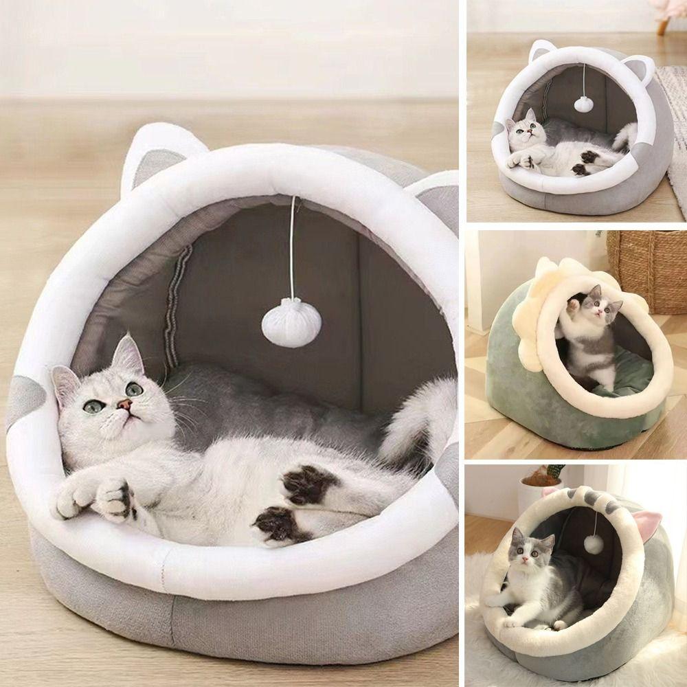 

Kennel Dog Warm Bed Cushion Small Animals House Tent Creative Kitten Mattress Cave Pet Supplies L-Type1