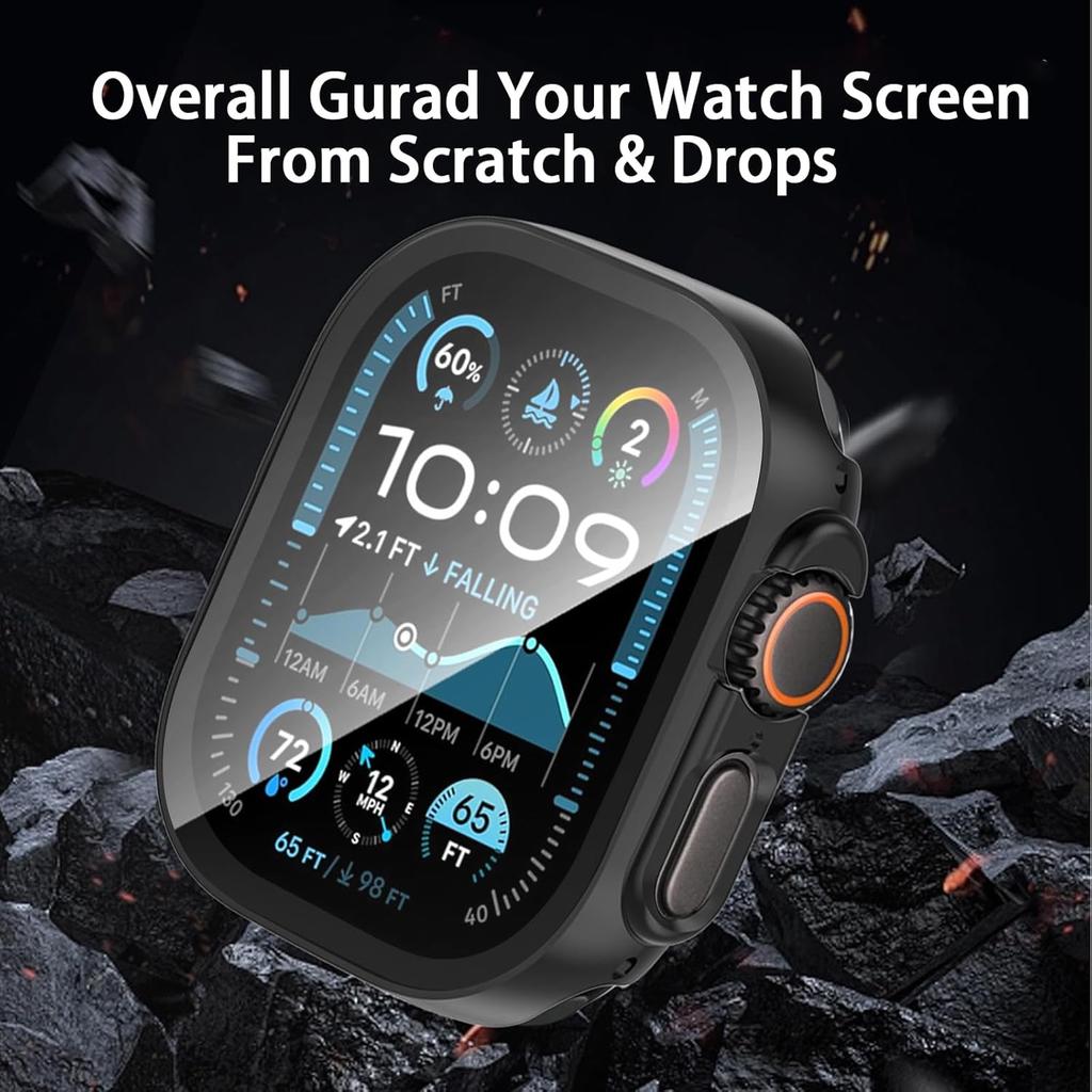 Displayschutzhülle Vollabdeckung für Apple Watch Serie 11 10 9 Ultra 3 SE 2 49MM 46MM 42MM 45MM 41MM 44MM 49 MM Schutz Zubehör aus gehärtetem Glas