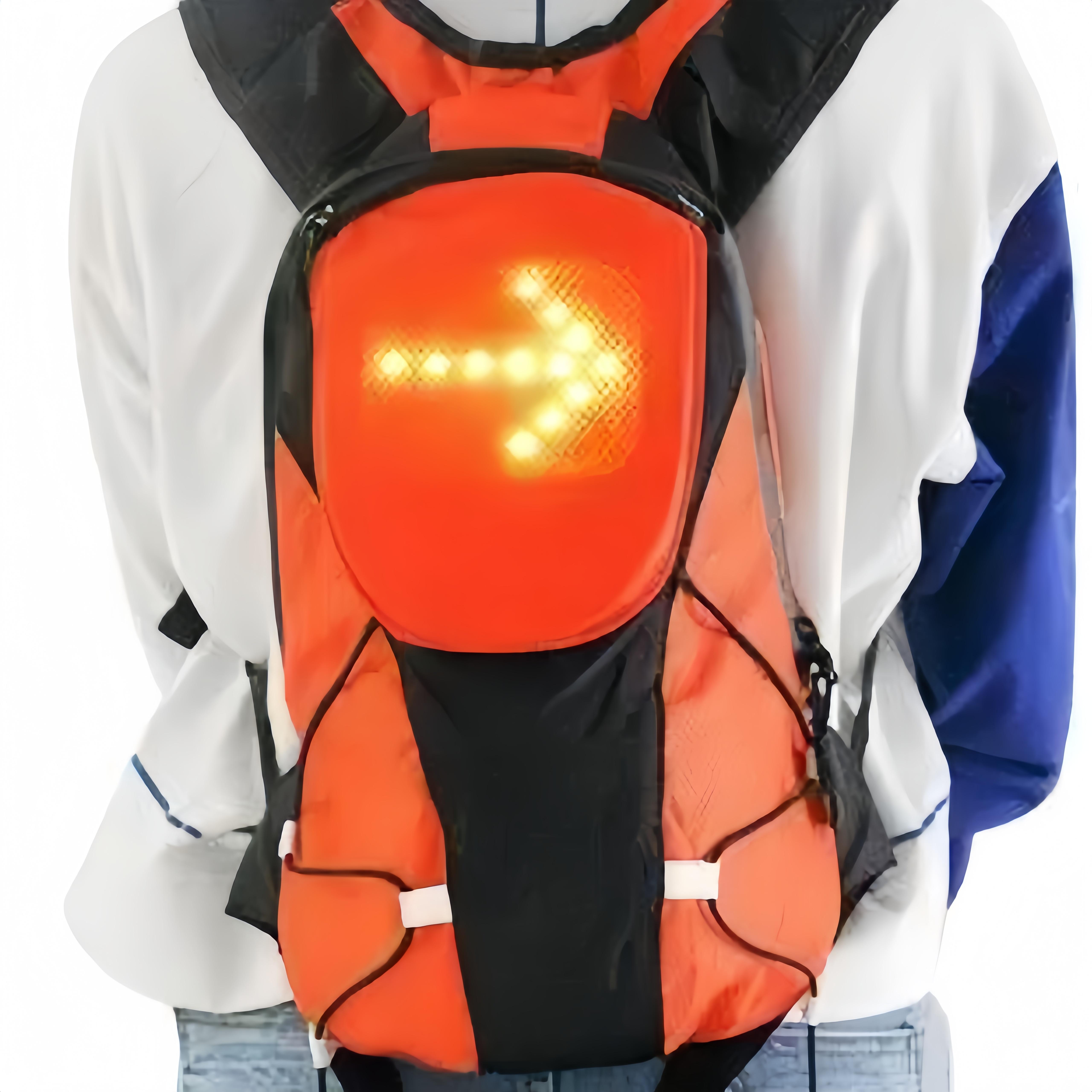5L Bike Backpack LED Turn Signal Light OutdoorSafety Night Riding Camping оранжевый