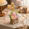 Birthday Gift Simulation Plastic Rose Flower Basket