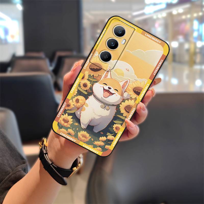 Silicone Back Cover Phone Case For Realme C65 Shockproof Protective Dirt-resistant Phone Pouch Cute Cartoon TPU Graffiti
