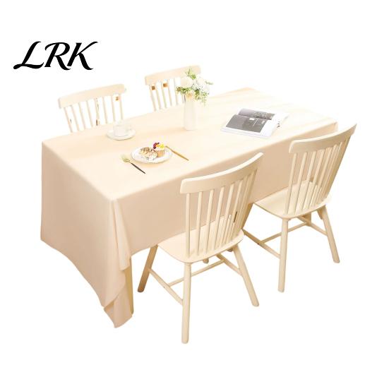Durable Dining Table Cover Tablecloth for Rectangle Table, Cream Style Pure Color Tablecloth, Waterproof Oil-Proof Modern PEVA Coffee Tables