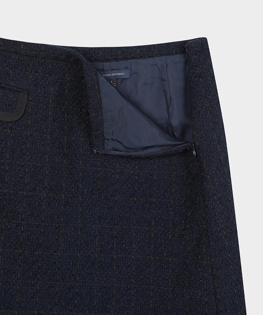 Brooks Brothers Boucle 2-Pocket Skirt (Navy) (Bbkzwf4151Qef)