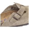 Birkenstock Boston Soft Footbed Suede Narrow Fit Taupe Unisex Sneakers Tan 0560773