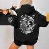 Herbst/Winter Kapuzenpullover mit Totenkopf-Aufdruck für Damen