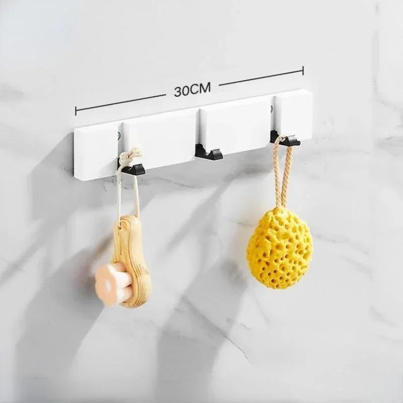 1 Pcs Creative Wooden Row Hook Foldable Clothes Bag Key Hanging Hook Living Room Coat Rack Hangers Household Items