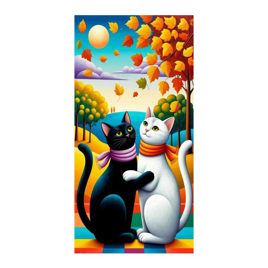 Colorful Big Cat Large Size Diamond Painting New Collection Cartoon Animal Diy Full Square Round Drill Rhinestone Embroidery Mosaic Cross Stitch Kits