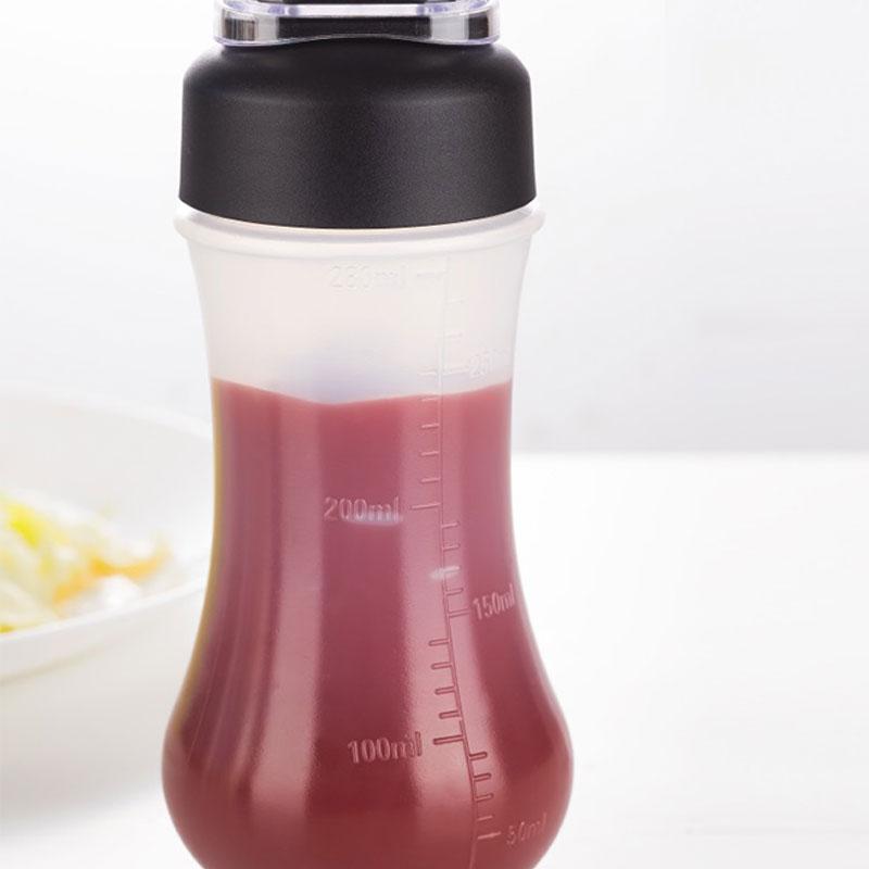 Bottiglia Spremi Salsa da 350 ml con Cinque Fori in Plastica Bottiglia Ketchup Dispenser Salsa Miele