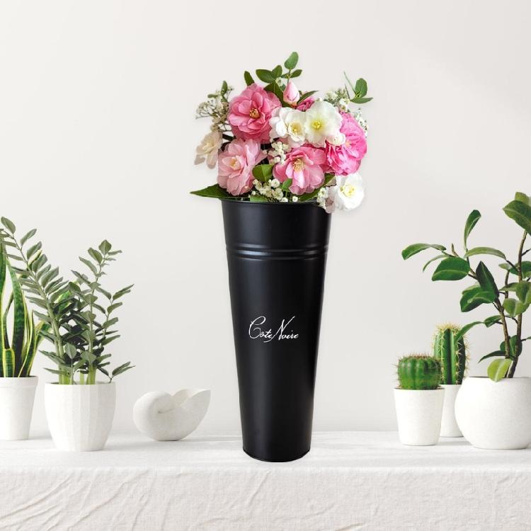 Galvanized Steel Flower Bucket Container Vintage Farmhouses Decoration Rustproof Design For Indoor Outdoor Plant Display