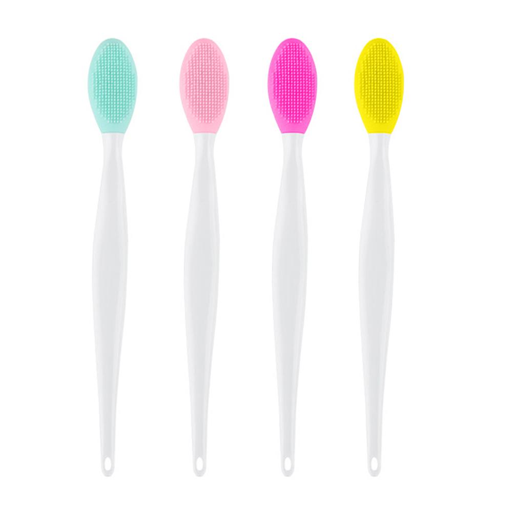 1PZ/4PZ Cura della Pelle Bellezza Lavaggio Viso Pennello in Silicone Esfoliante Pulizia Naso Rimozione Punti Neri Strumenti Con Testa di Ricambio
