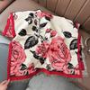 Flower scarf women's imitation cashmere retro temperament printing thickened warm scarf travel outside fashion temperament shawl