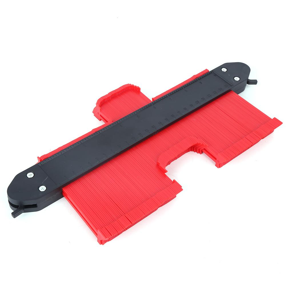 Multifuncțional 10in Lățime Dublu Blocare Contur Neregulat Șablon Riglă Instrument de Măsurat pentru Prelucrarea Lemnului