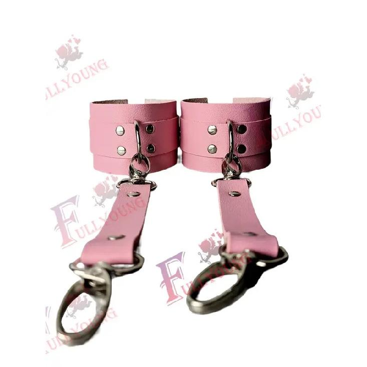 UYEE 2PCS Harness Bondage Bracelets For Women PU Leather Handcuffs Fetish Lingerie Adult Games Couples Festival Accessories Rave
