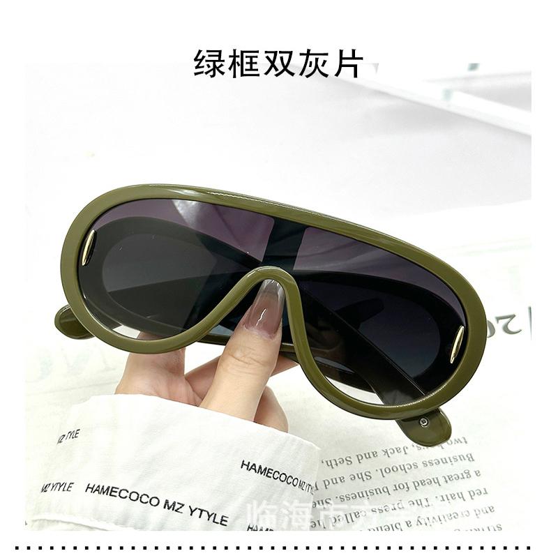New large frame connected sunglasses men Y2K future wind hip-hop punk sunglasses unisex trendy fashion eyewear