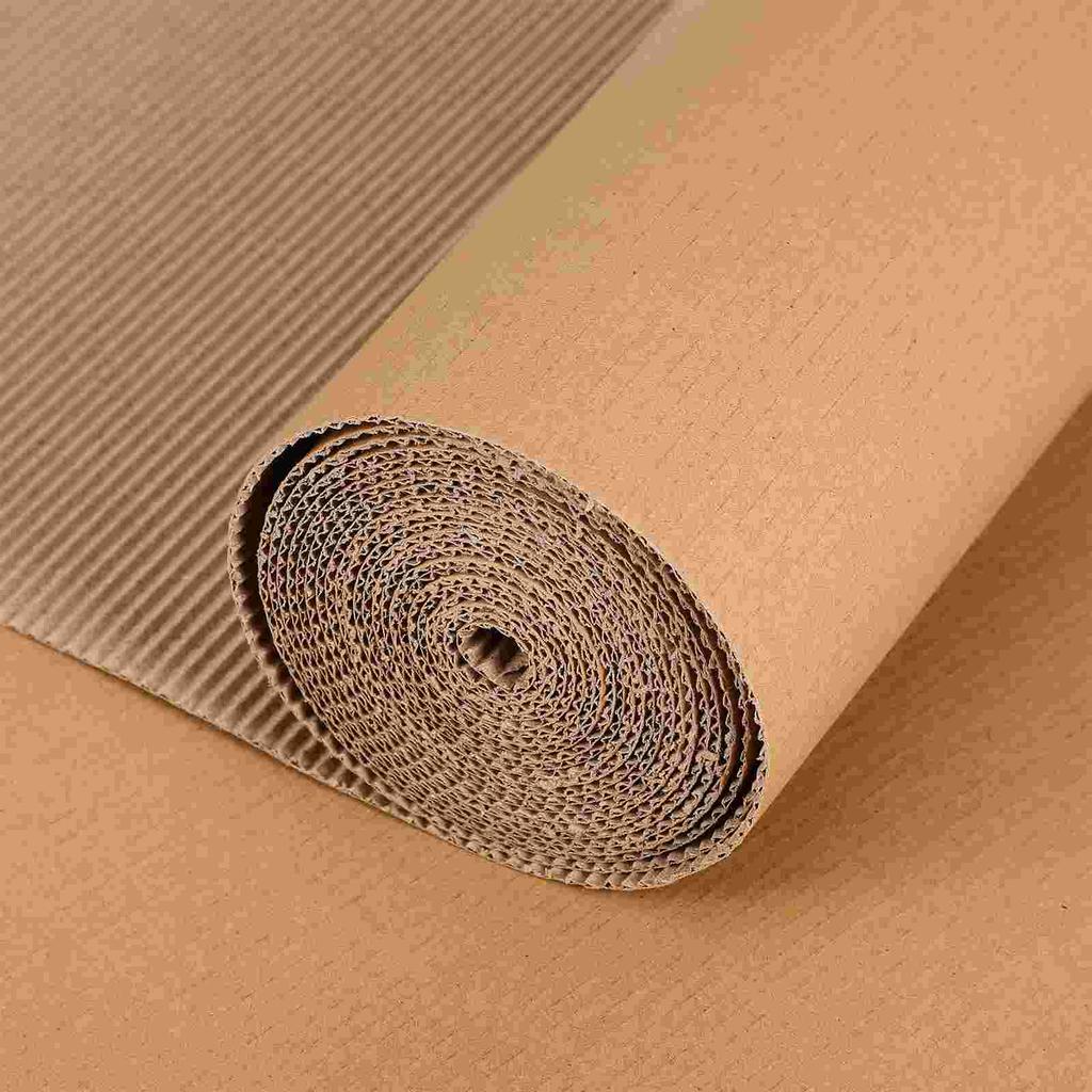 12 Single Sided Beige Kraft Paper Corrugated Cardboard Roll Wrapping Materials Gift Boxes Diy Sheets Mailing Inserts Packaging