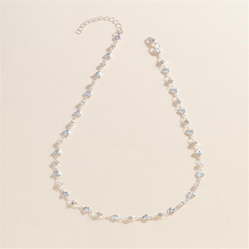 3 Pieces Delicate Heart Y Chain Necklace and Bracelet Set For Ladies Holiday Body Jewelry Gifts Adjustable Length