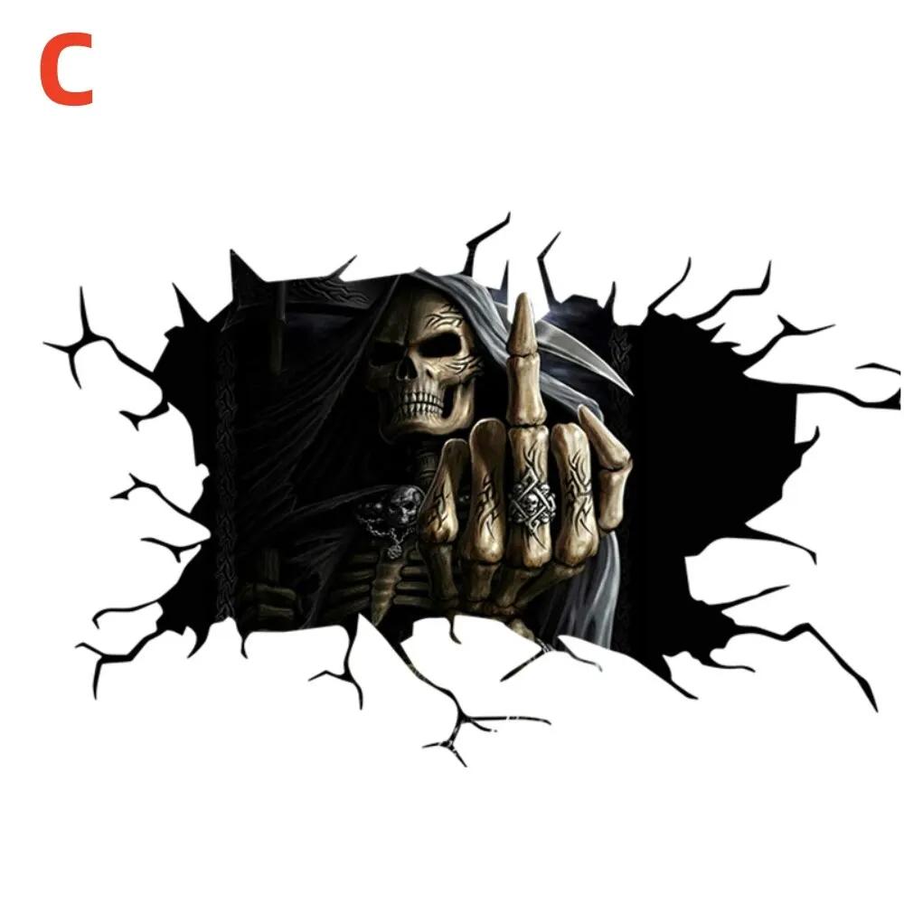 3D Funny Car Stickers – Durable Vinyl Decals for Car, Bike, Window, Perfect for Halloween, Pranks, Home & Party Decor