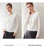 Yangzi Yarn Pure Wool Slim Fit Zipper Round Neck Women's Cardigan - Summer Thin Style
