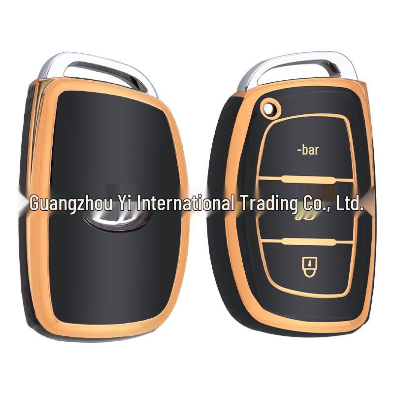 

TPU Soft Key Cover for Beijing Hyundai Models: Mistra, Sonata, Elantra, Lingdong, Tucson 9, Verna. Grandma Gray, Type A [Single Shell]