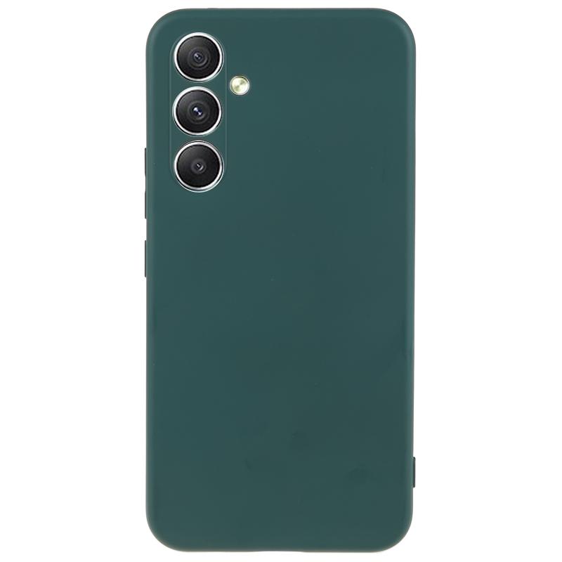 

For Samsung Galaxy A34 5G Rubberized TPU Phone Case Soft Fiber Lining Anti-Scratch Cover Army Green