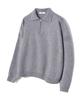 Nitied Viscose Washable Half Zip Knit Grey