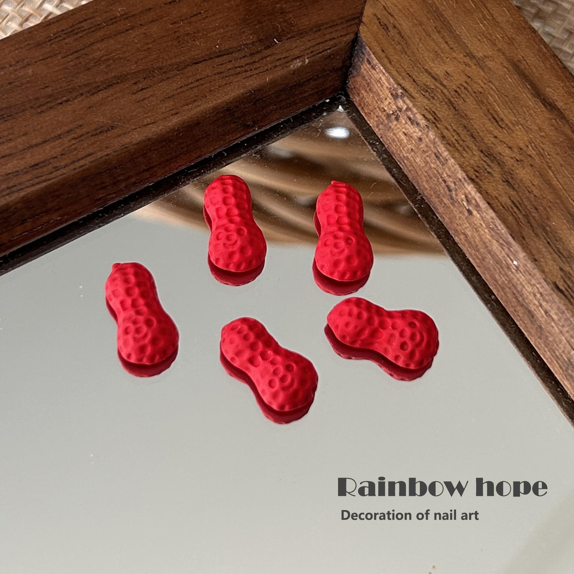 

Red Nail Art Jewelry, Alloy Patch, Good Country Style, Persimmon And Peanut Handmade Wearing Nail Material Material