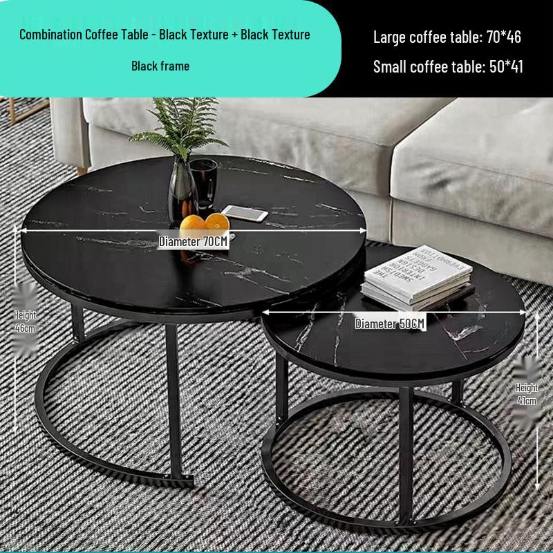 Round Light Luxury Coffee Table for Small Living Spaces