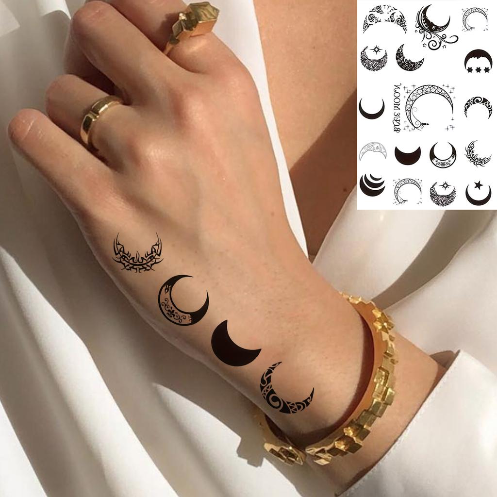 1 Foglio Tatuaggi Temporanei Tigre Falce Farfalla Per Dito Collo Adulto, Adesivi Tatuaggio Finto Temp Lunga Durata Realistico
