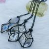 Empty Crystal Stone Holder Necklace Adjustable Natural Crystal Cage Necklace