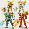 4 Styles Transform Robots Mini Building Blocks, Creative DIY Toys For Boys, Beast Mecha Robots Model Bricks