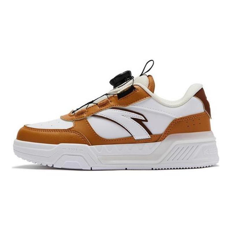 Anta Kids low-top lifestyle skate shoes milk brown/Anta white 332518001U