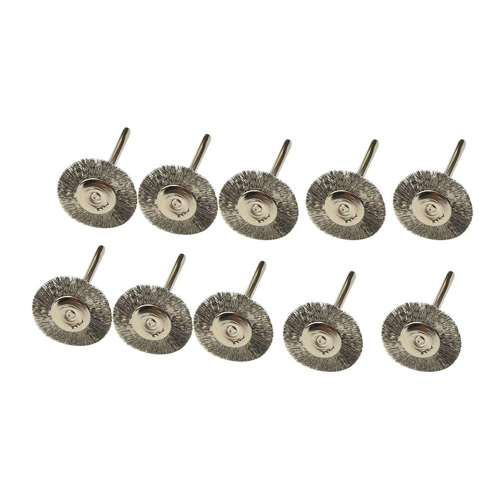

Wheel Brushes Polish Rust Set # Tools 10pcs Wire Steel Rotary Accessories For