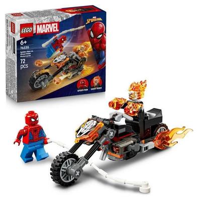 LEGO Marvel 76335 Spider-Man Et Sa Moto Contre Ghost Rider - Jouet Garçon Ou Fille 6 Ans