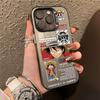 One Piece Luffy compatibele iPhone 18 Pro Max telefoonhoesje, gepersonaliseerd energiek hoesje voor iPhone 18/15/14 met tekst 13.