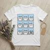 Vintage Rock Cartoon Cute Animal Graffiti Pattern Cotton Blend Loose Unisex Couple Short Sleeve Tops Holiday Fashion Clothes