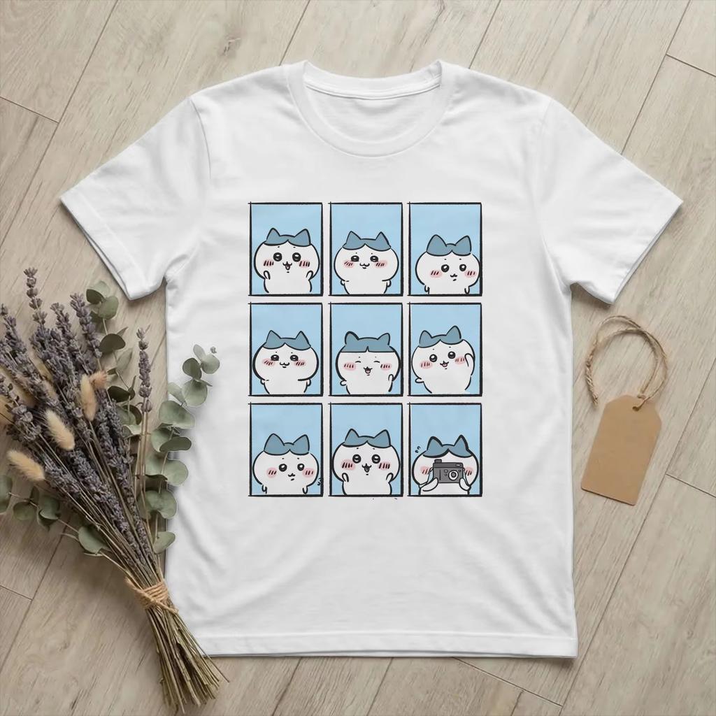 Vintage Rock Cartoon Cute Animal Graffiti Pattern Cotton Blend Loose Unisex Couple Short Sleeve Tops Holiday Fashion Clothes