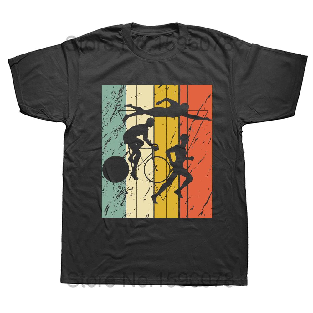 Novinka Triatlonový plavec Kolo Běh Trička Streetwear Krátký rukáv Narozeninové dárky Letní styl Tričko Pánské oblečení