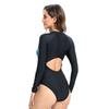 Women S Long Sleeve One Piece Surfing Swimsuit Sun Protection Conservative Swimming Wear