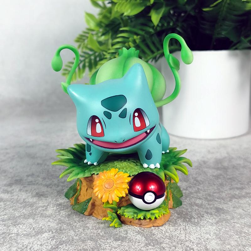 10cm  Pokemon Action Figure Bulbasaur Charmander Squirtle Model Pvc Desktop Ornament Decorations Holiday Gift Children Toys