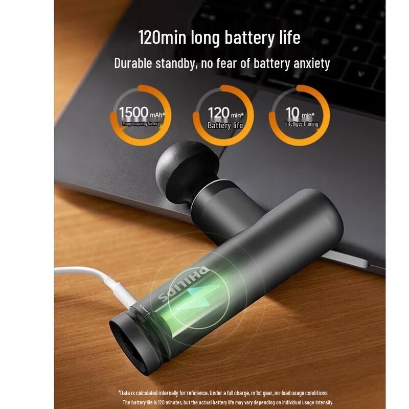 Philips PPM7308DG Portable Deep Tissue Massage Gun CN plug (adapter included)