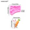 1 Pcs Carrot Fondant Silicone Mold Easter Bunny Hand Stick Rose Carrot Shape Cake Decoration Drip Mold DIY Handmade Art Molds