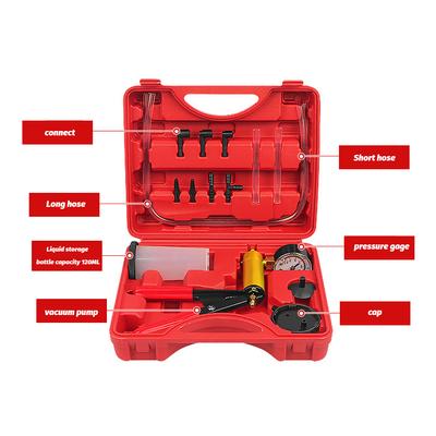Kit Portable Handheld Vacuum Test Set Brake Bleeding Tester Gauge Auto