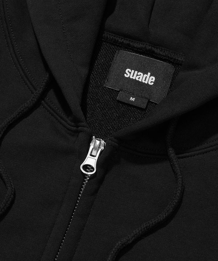 Suade Normal Hood Zip Up [Black]