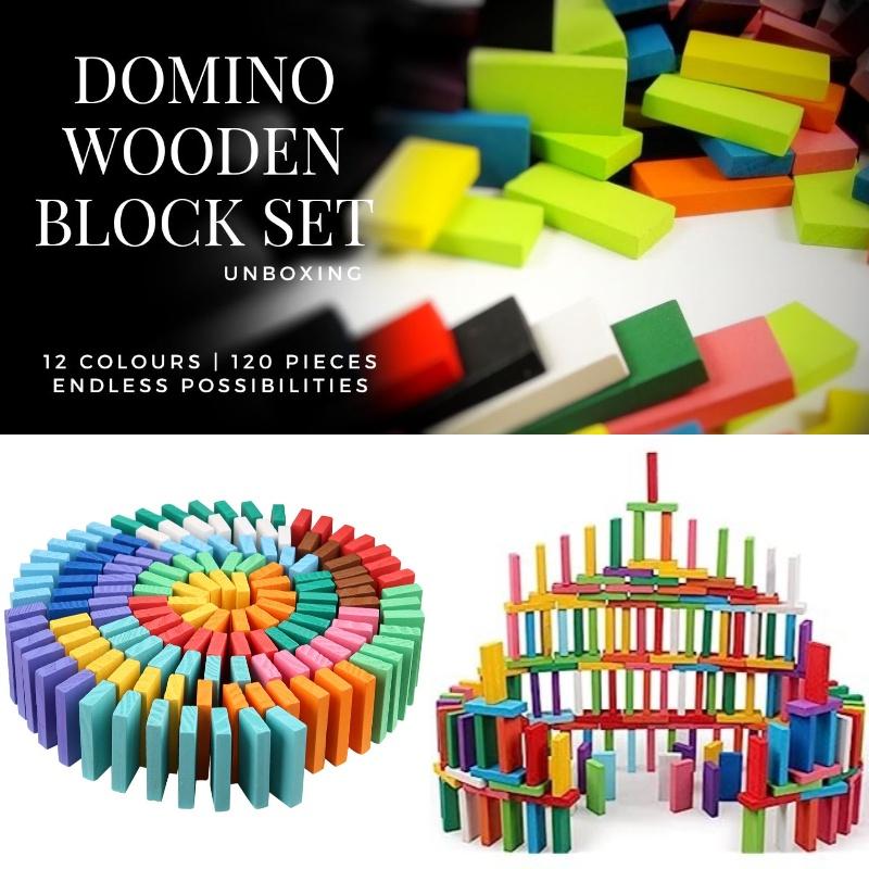 Large Wooden Domino Set For Children And Adults Educational And Intellectual Building Blocks Toy Brand Chengchen 120 New Pieces