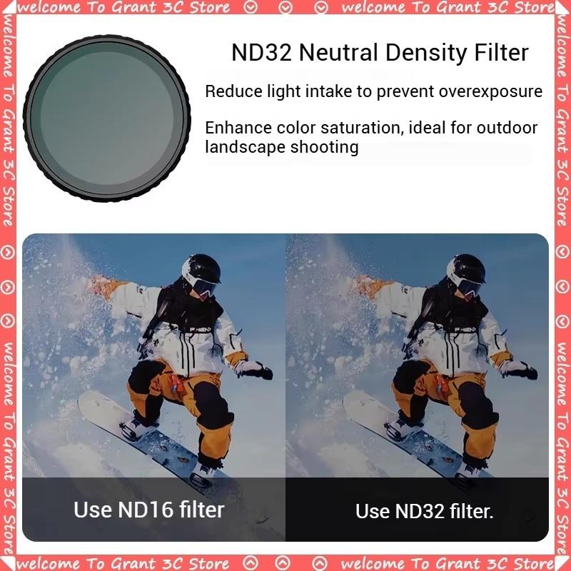 For DJI OSMO Action 6 Filter CPL Polarizer ND 8/16/32 Black Soft Len Filters Kit Quick Disassembly Action Camera Accessories