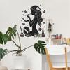 Self-adhesive Woman Makeup Silhouette Mirror Wall Stickers for Dressing Room Beauty Salon Home Decor