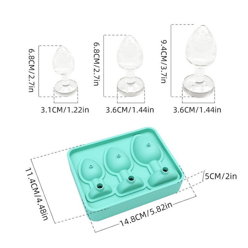 1Pcs Silicone Ice Cream Tools Cube Maker Tray Funny Butt Plug Shaped Mold Sturdy Easy To Clean For Holiday Party Drink Cocktails